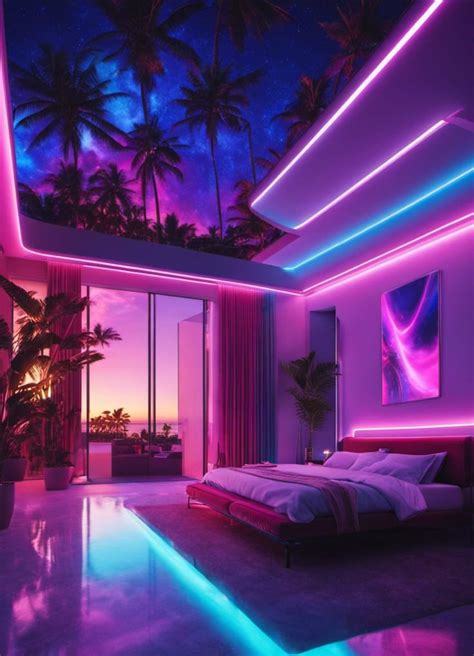 neon vaporwave|vaporwave neon bedroom.